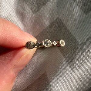 Kendra Scott Sterling Silver Davie Trio Ring Size 8
